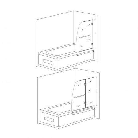 Anzzi Pacific 48" by 58" Frameless Hinged Tub Door in Brushed Nickel SD-AZ8076-01BN